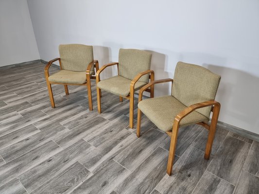 Czechoslovakian Armchairs by Ludvik Volak for Holes Tree, Set of 3-QJA-1327821