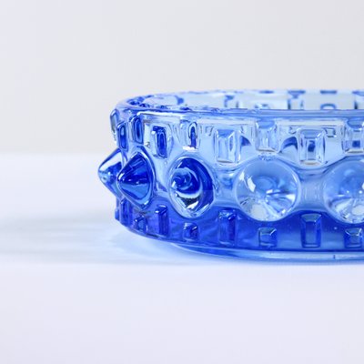 Czechoslovakian Blue Glass Bowl by Frantisek Pečený, 1960s-UL-911282