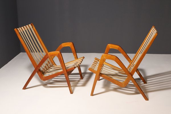 Czechoslovakian Chairs by Janěk Vaněk for Krásná Jizba, 1940s, Set of 2-HXT-2043775