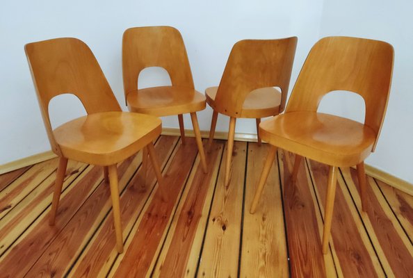 Czechoslovakian Chairs by O. Haerdtl for Ton, 1960s, Set of 4-DHD-1256124