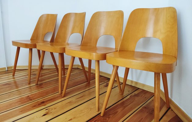 Czechoslovakian Chairs by O. Haerdtl for Ton, 1960s, Set of 4-DHD-1256124