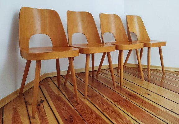 Czechoslovakian Chairs by O. Haerdtl for Ton, 1960s, Set of 4-DHD-1256124