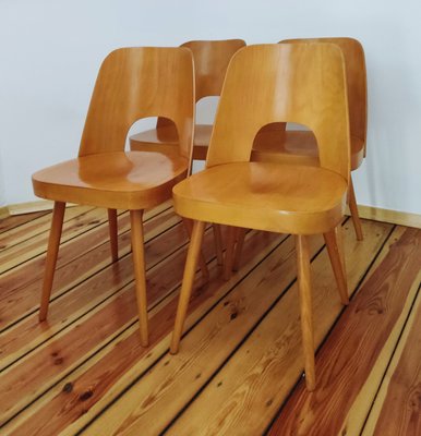 Czechoslovakian Chairs by O. Haerdtl for Ton, 1960s, Set of 4-DHD-1256124