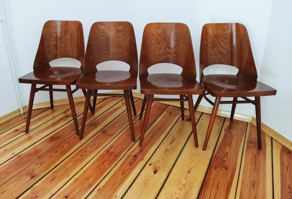 Czechoslovakian Chairs by O. Haerdtl for Ton, 1960s, Set of 4-DHD-1257437