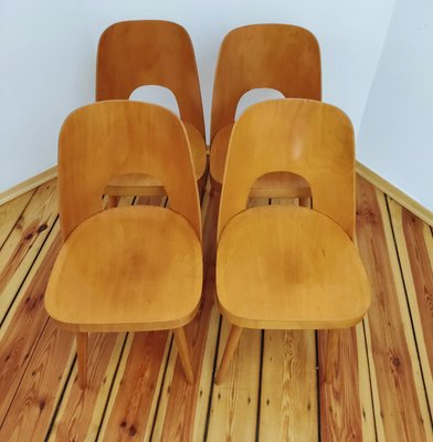 Czechoslovakian Chairs by O. Haerdtl for Ton, 1960s, Set of 4-DHD-1256124