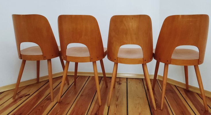 Czechoslovakian Chairs by O. Haerdtl for Ton, 1960s, Set of 4-DHD-1256138