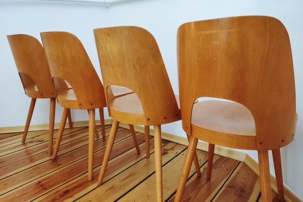 Czechoslovakian Chairs by O. Haerdtl for Ton, 1960s, Set of 4-DHD-1256124