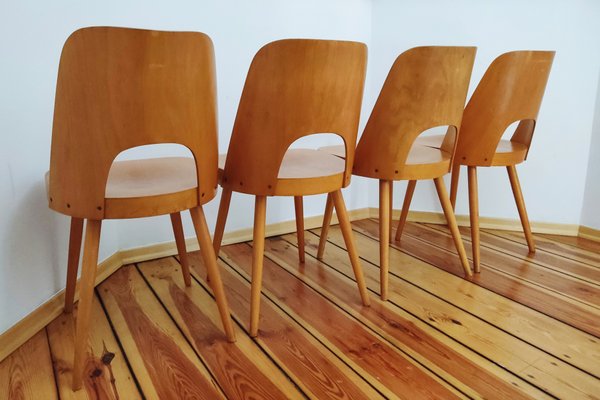 Czechoslovakian Chairs by O. Haerdtl for Ton, 1960s, Set of 4-DHD-1256138