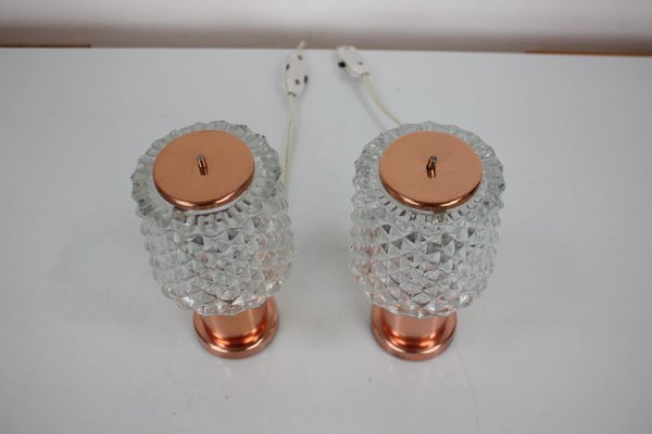 Czechoslovakian Copper Table Lamps by Kamenický Šenov, 1970s, Set of 2-TZ-1252026