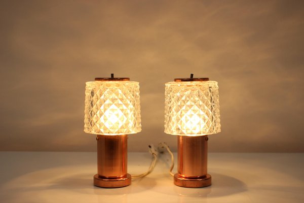 Czechoslovakian Copper Table Lamps by Kamenický Šenov, 1970s, Set of 2-TZ-1252026