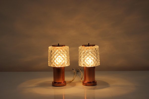 Czechoslovakian Copper Table Lamps by Kamenický Šenov, 1970s, Set of 2-TZ-1252026