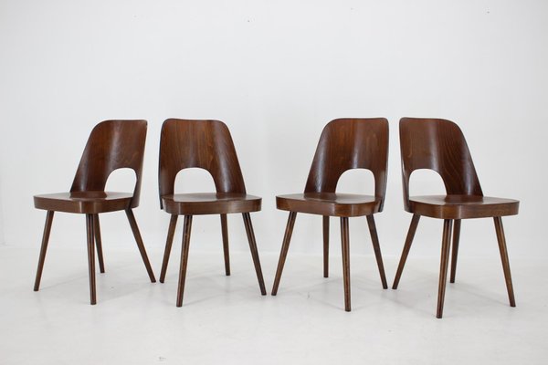 Czechoslovakian Dining Chairs by Oswald Haerdtl, 1960s, Set of 4-TZ-1284464