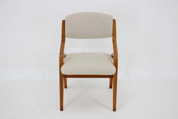 Czechoslovakian Dining Chairs in Bentwood and Boucle Fabric, 1970s, Set of 4-TZ-1382402