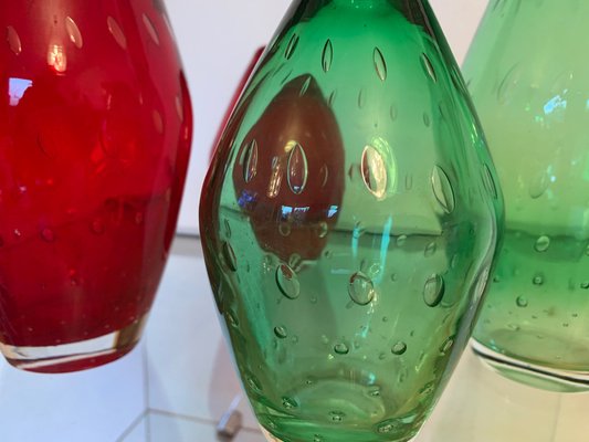 Czechoslovakian Glass Vases by Milan Metelak for Harrachov Glassworks, 1960s, Set of 4-RTR-1763420