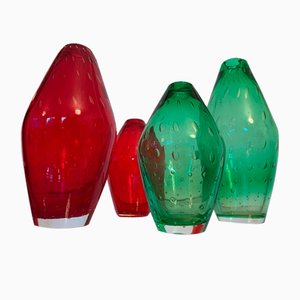 Czechoslovakian Glass Vases by Milan Metelak for Harrachov Glassworks, 1960s, Set of 4-RTR-1763420