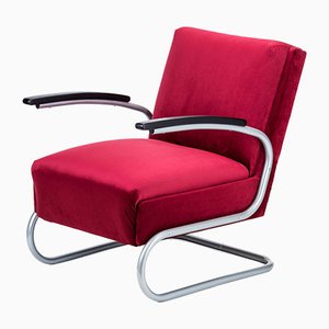 Czechoslovakian Model S411 Armchair from Mücke Melder, 1940s-DHD-734300