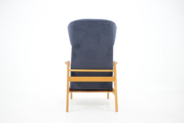 Czechoslovakian Oak Reclining Wing Chair, 1960s-TZ-1314153