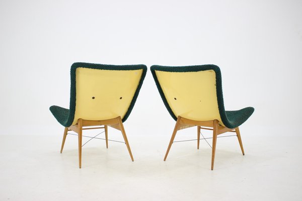 Czechoslovakian Shell Lounge Chairs by Miroslav Navratil, 1960s, Set of 2-TZ-792204