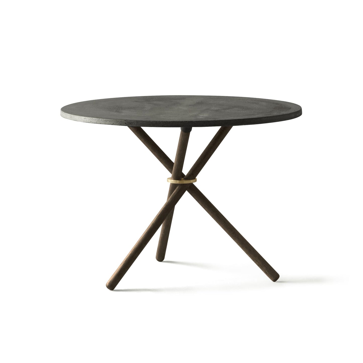 Daphne Coffee Table Ø65 by Eberhart #Dark Concrete/Dark Oak