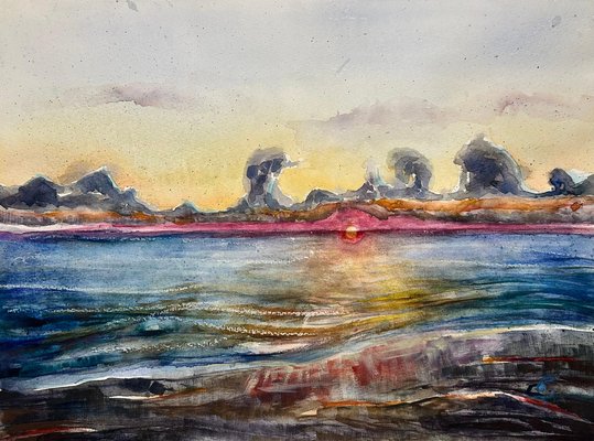 Dali Nazarishvili, Dawn, 2023, Watercolor on Paper-CHG-2037000