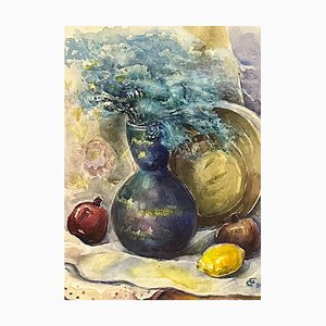 Dali Nazarishvili, Still Life with Lemon, 2014, Watercolor on Paper-CHG-2036991