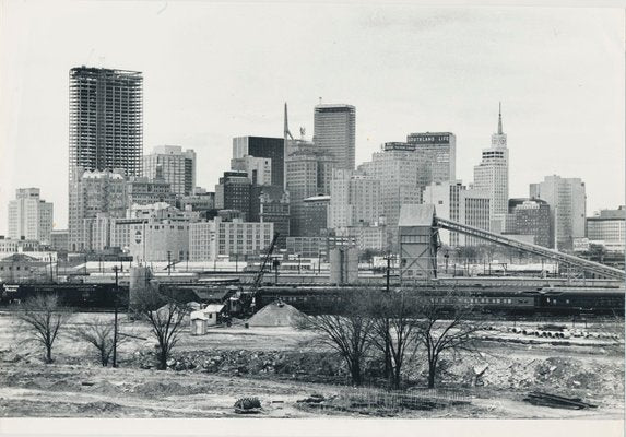 Dallas Skyline, USA, 1960s, Black & White Photograph-DYV-1245441