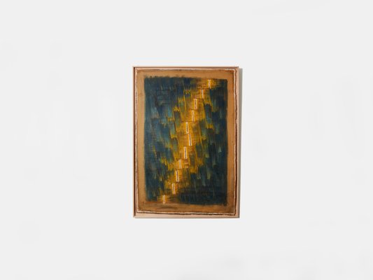 Danil Panagopoulos, Composition, 1989, Large Oil on Jute, Framed-YJA-1757230