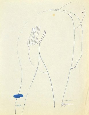 Danilo Bergamo, Figure, Pen Drawing, 1970s-ZCI-846649