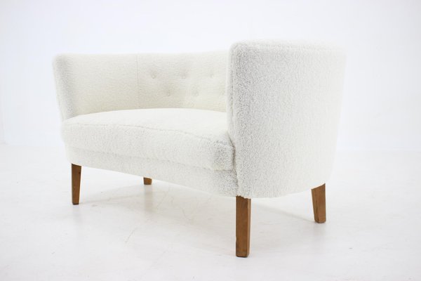 Danish 2-Seater Sofa in Sheep Skin Fabric, 1960s-TZ-1342498