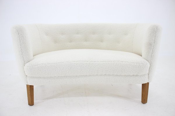 Danish 2-Seater Sofa in Sheep Skin Fabric, 1960s-TZ-1342498