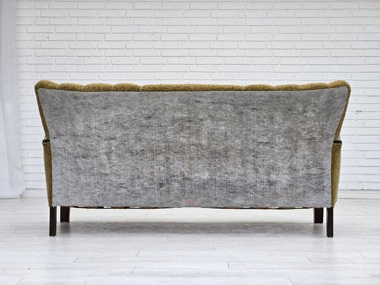 Danish 3-Seater Sofa in Beech & Cotton, 1950s-TMW-1779450