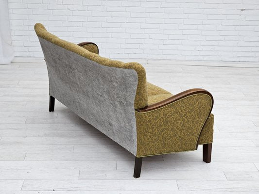 Danish 3-Seater Sofa in Beech & Cotton, 1950s-TMW-1779450