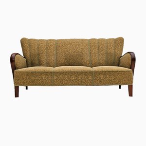 Danish 3-Seater Sofa in Beech & Cotton, 1950s-TMW-1779450