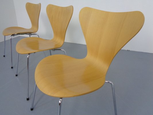 Danish 3107 Butterfly Chairs by Arne Jacobsen for Fritz Hansen, 1995, Set of 4-RDW-1056250