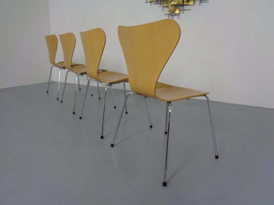 Danish 3107 Butterfly Chairs by Arne Jacobsen for Fritz Hansen, 1995, Set of 4-RDW-1056250