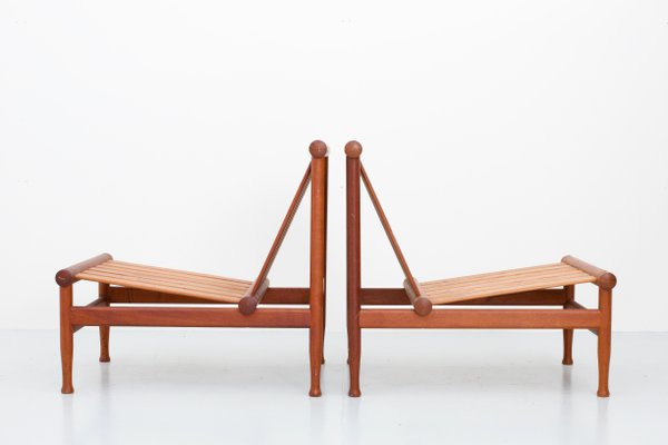 Danish 501 Lounge Chairs in Teak by Kai Lyngfeld Larsen from Søborg Møbelfabrik, 1950s, Set of 4-ITV-1299195