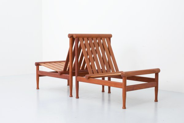 Danish 501 Lounge Chairs in Teak by Kai Lyngfeld Larsen from Søborg Møbelfabrik, 1950s, Set of 4-ITV-1299195