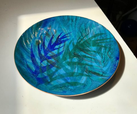 Danish Abstract Enamel Art Bowl by K. K. Worz, 1970s-LCR-667321