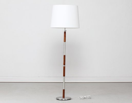 Danish Adjustable Rosewood and Steel Floor Lamp in the Style of Jo Hammerborg, 1960s-QQ-1388789