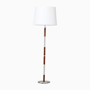 Danish Adjustable Rosewood and Steel Floor Lamp in the Style of Jo Hammerborg, 1960s-QQ-1388789