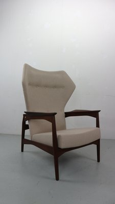 Danish Adjustable Wingback Lounge Chair in Teak attributed to Ib Kofod Larsen for Bovenkamp, 1950s-DT-2026299