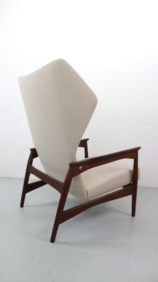 Danish Adjustable Wingback Lounge Chair in Teak attributed to Ib Kofod Larsen for Bovenkamp, 1950s-DT-2026299