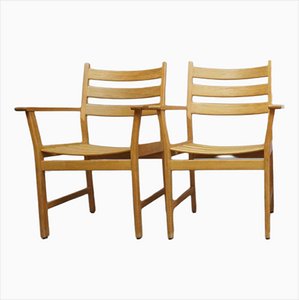 Danish Armchair Dining Chairs by Kurt Østervig for K.P. Møbler, Set of 2-RST-1245040