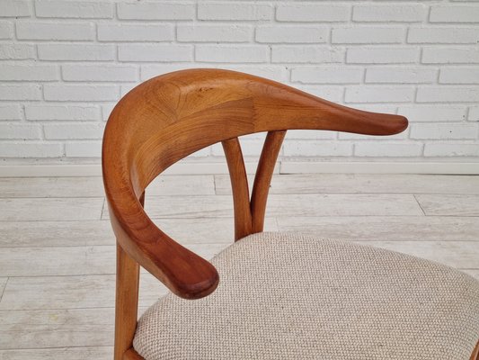 Danish Armchair in Teak & Wool, 1960s-TMW-1262384