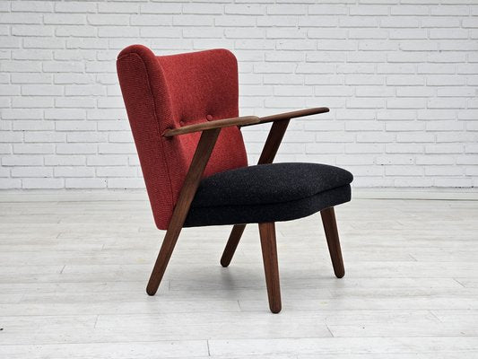 Danish Armchair in Wool & Teak by Erhardsen & Andersen, 1960s-TMW-1725502