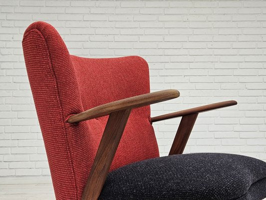 Danish Armchair in Wool & Teak by Erhardsen & Andersen, 1960s-TMW-1725502