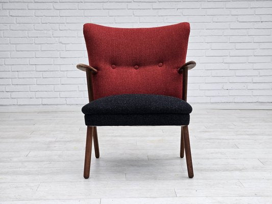 Danish Armchair in Wool & Teak by Erhardsen & Andersen, 1960s-TMW-1725502