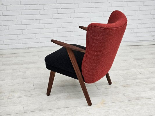 Danish Armchair in Wool & Teak by Erhardsen & Andersen, 1960s-TMW-1725502