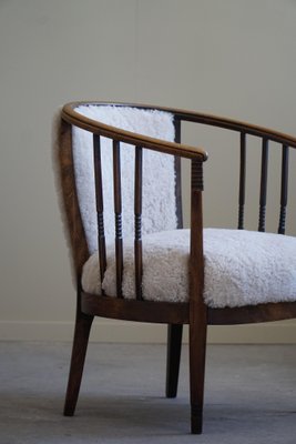 Danish Armchairs in Beech & Lambswool, 1920s, Set of 2-MXF-1703074