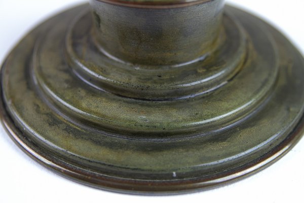 Danish Art Deco Bronze Candleholders by H.F. Bronce, 1930s, Set of 2-WIX-1785685